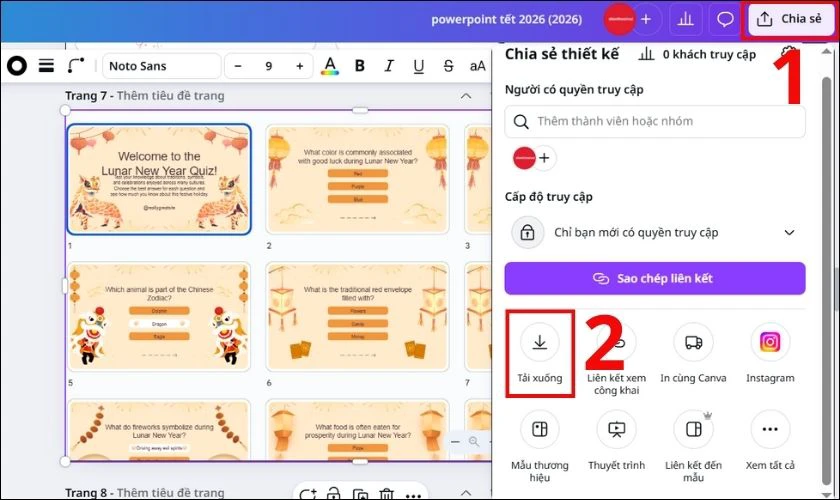 Tải PowerPoint đã làm về máy