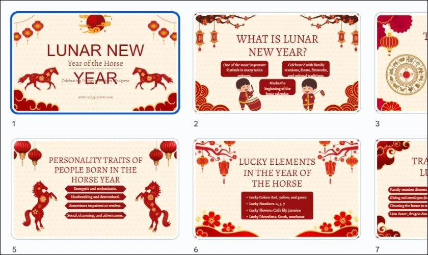 PowerPoint Tết 2026 chủ đề linh vật Bính Ngọ