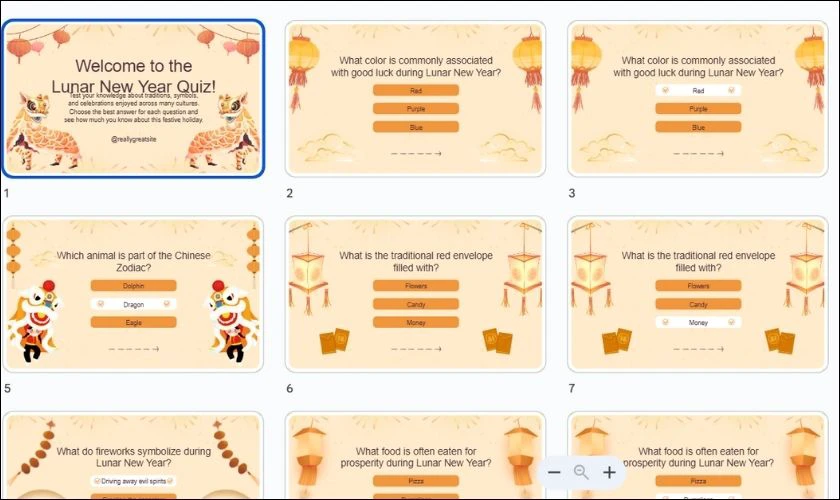 Mẫu PowerPoint Tết 2026 có trò chơi, minigame miễn phí