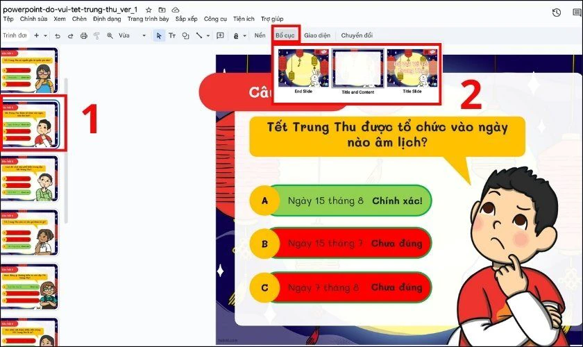 Thiết kế giao diện slide