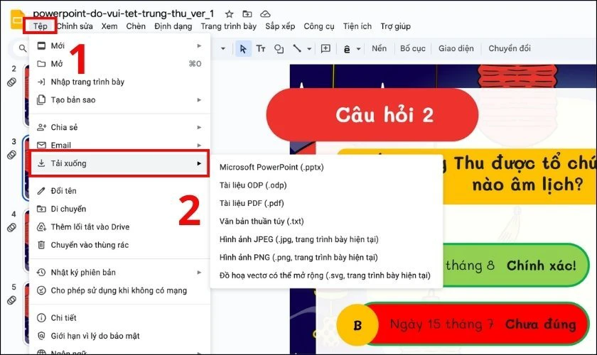 Tải slide về máy