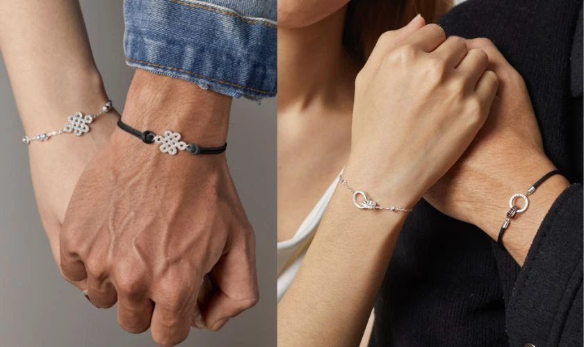 Quà 1/6 cho người yêu ở xa - Vòng tay charm đôi