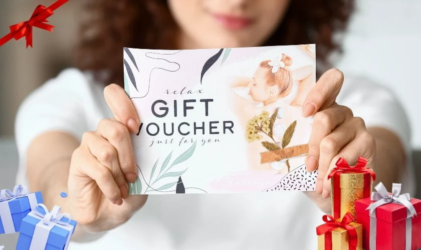 Voucher spa hoặc làm đẹp cũng là gợi ý quà hay cho khách hàng nữ