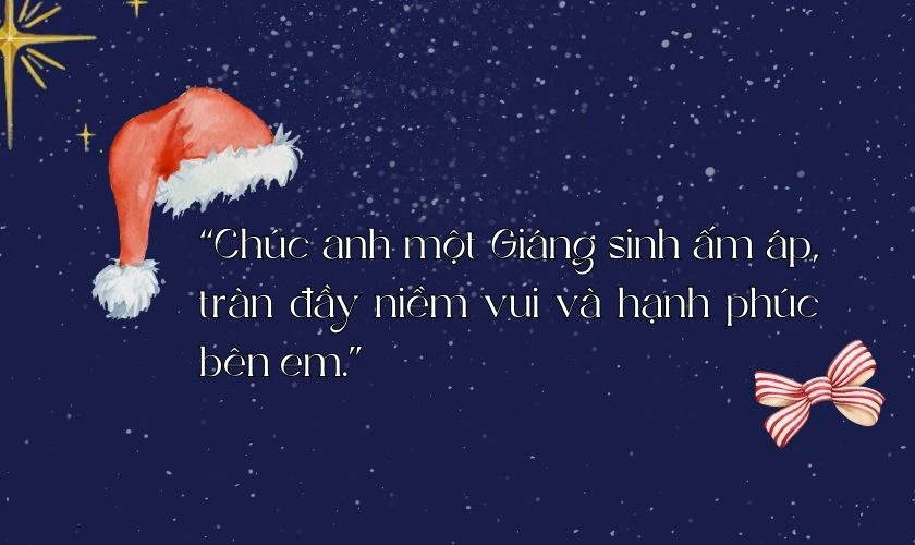 Gợi ý lời chúc đi kèm quà giáng sinh cho bạn trai