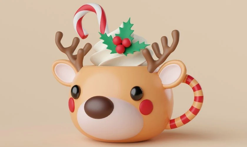 Cốc sứ in hình Giáng sinh