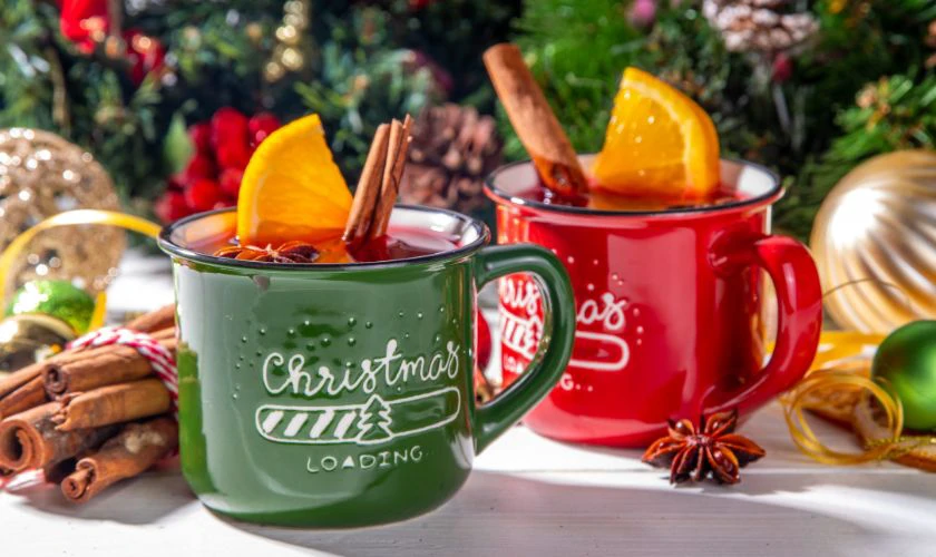 Ly sứ Noel phong cách tối giản