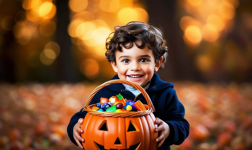 Túi bí ngô đựng kẹo làm quà