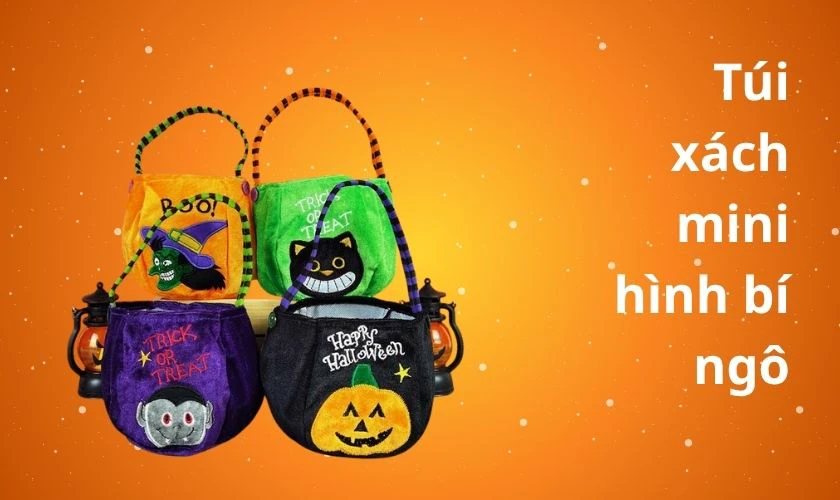 Túi xách mini hình bí ngô hoặc mèo đen