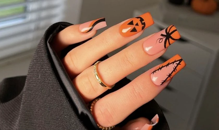 Bộ sơn móng tay lấp lánh chủ đề phù thủy