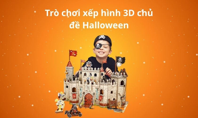 Trò chơi xếp hình 3D chủ đề Halloween