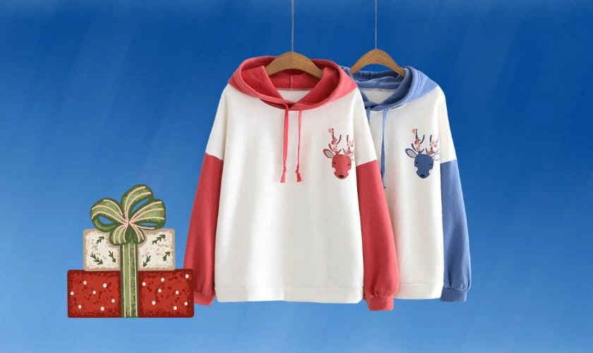 Áo khoác in hình tuần lộc