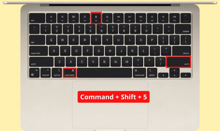 Cách quay một phần màn hình MacBook M2