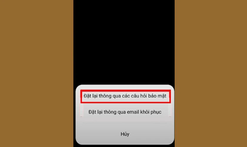 Sử dụng câu hỏi bảo mật khi quên mật khẩu riêng tư trên OPPO