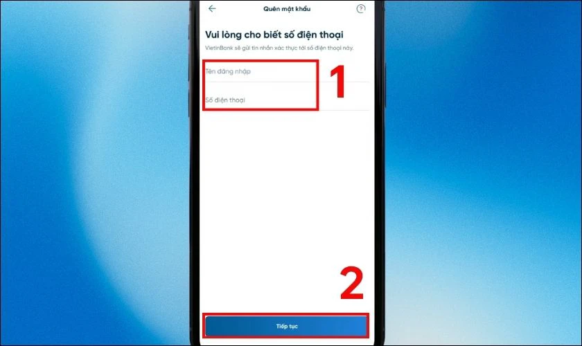 Cách lấy lại mật khẩu VietinBank khi quên