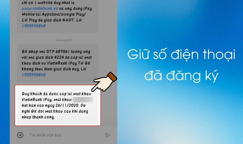 Lưu ý khi quên mật khẩu VietinBank