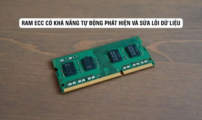 Ưu điểm lớn của RAM ECC là khả năng phát hiện và tự động sửa các lỗi dữ liệu nhỏ