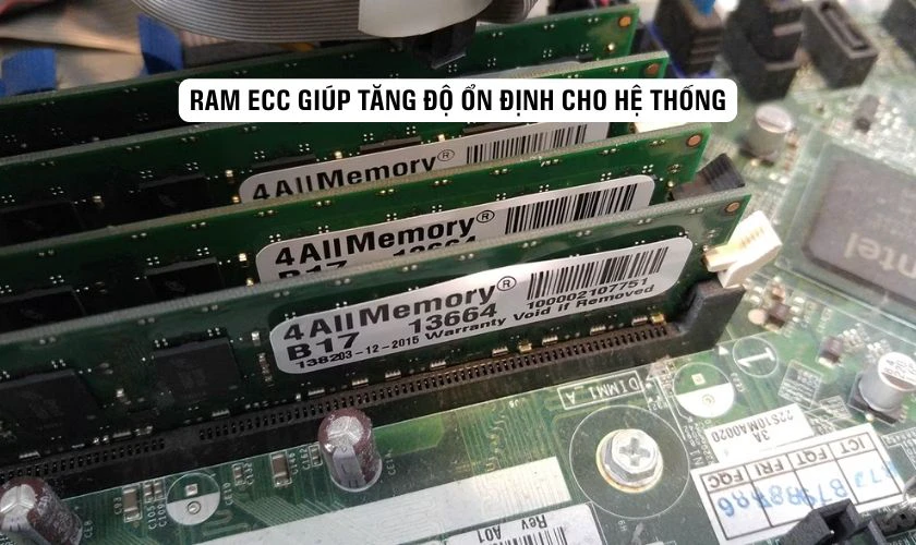 RAM ECC giúp hệ thống hoạt động ổn định hơn trong thời gian dài