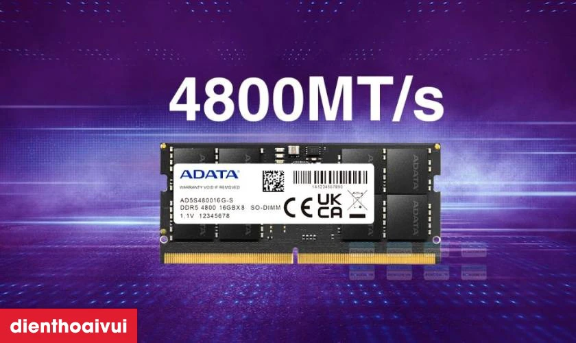 Hiệu năng của RAM laptop ADATA DDR5 16GB BUS 4800