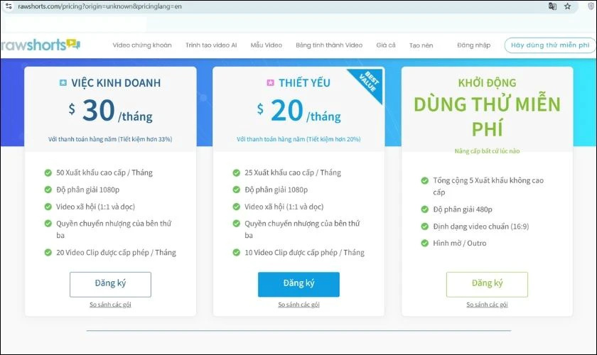 Lưu ý khi sử dụng Raw Shorts AI để tạo video online