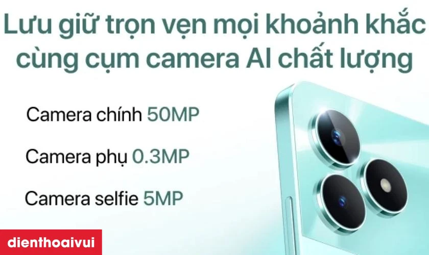 Camera ấn tượng với 50MP