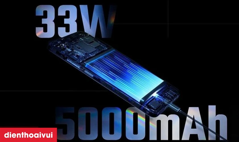 Dung lượng pin khủng, hỗ trợ sạc nhanh sẵn sàng năng lượng để hoạt động