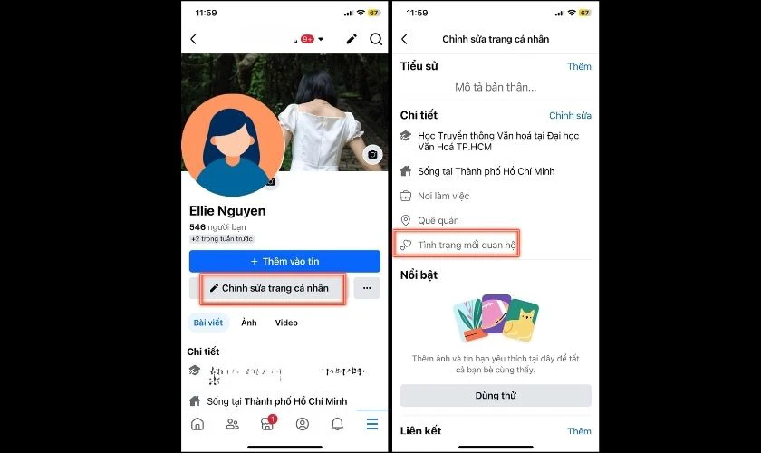 Đăng nhập Facebook và tìm đến mục Cài đặt