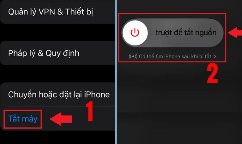 Reset iPhone thông qua cài đặt