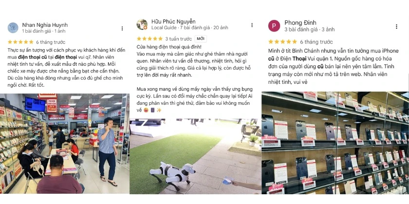 đ&aacute;nh gi&aacute; của kh&aacute;ch h&agrave;ng đ&atilde; từng mua điện thoại cũ ở điện thoại vui