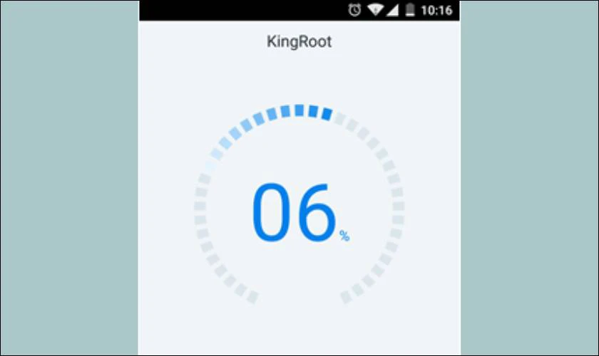 KingRoot sẽ tự động thực hiện toàn bộ thao tác root