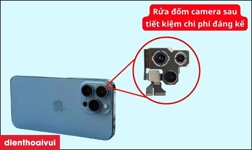 Tại sao nên rửa đốm camera sau iPhone 13 Pro thay vì thay mới