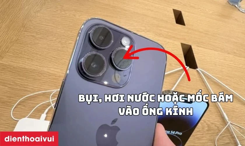 Bụi, hơi nước hoặc mốc bám vào ống kính