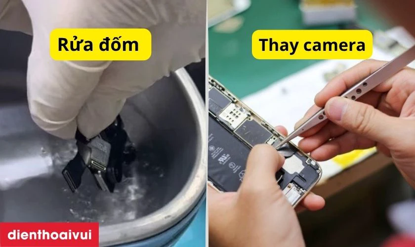 Khác biệt giữa rửa đốm và thay camera sau iPhone 7 mới
