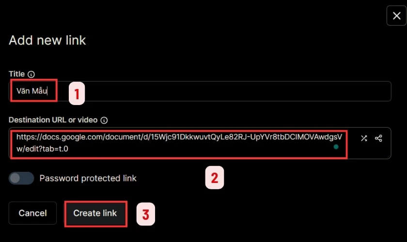 Rút gọn Link Docs nhanh