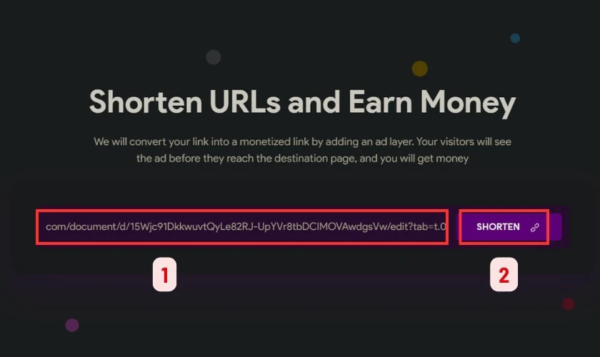 Rút gọn Link Google Docs