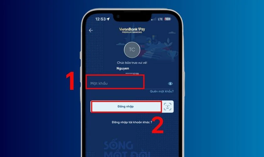 Mở ứng dụng VietinBank iPay trên điện thoại và đăng nhập