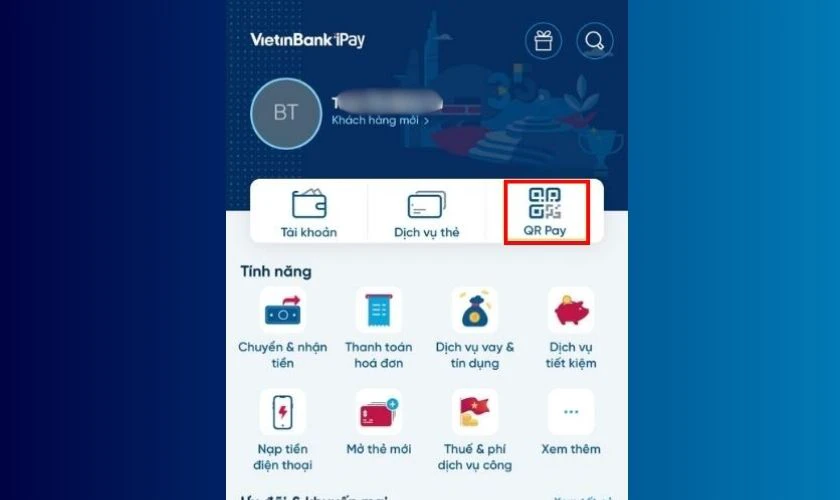 Cách rút tiền bằng mã QR VietinBank