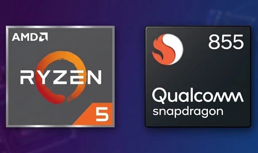 Chip Ryzen 5 5500U và chip Snapdragon 855