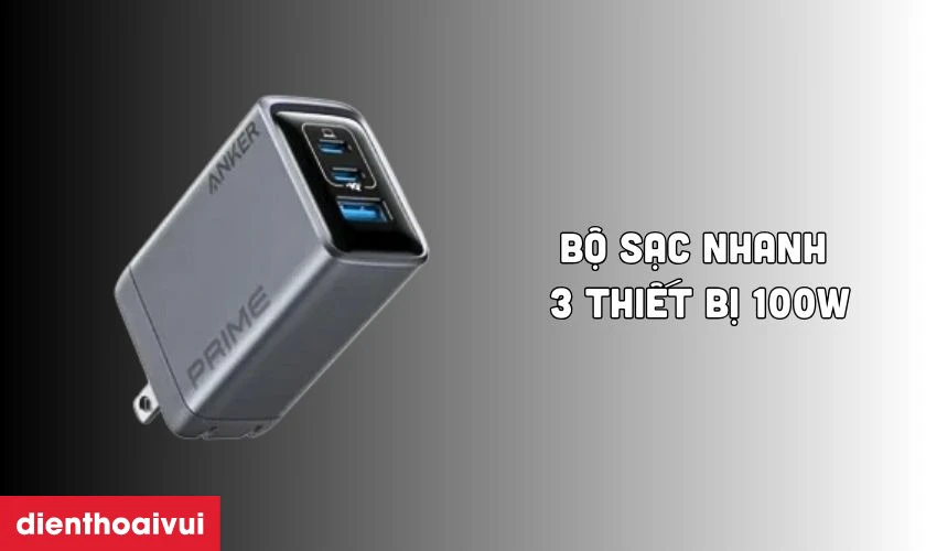 Điểm nổi bật của Sạc Anker Gan Prime 2C1A 100W A2688