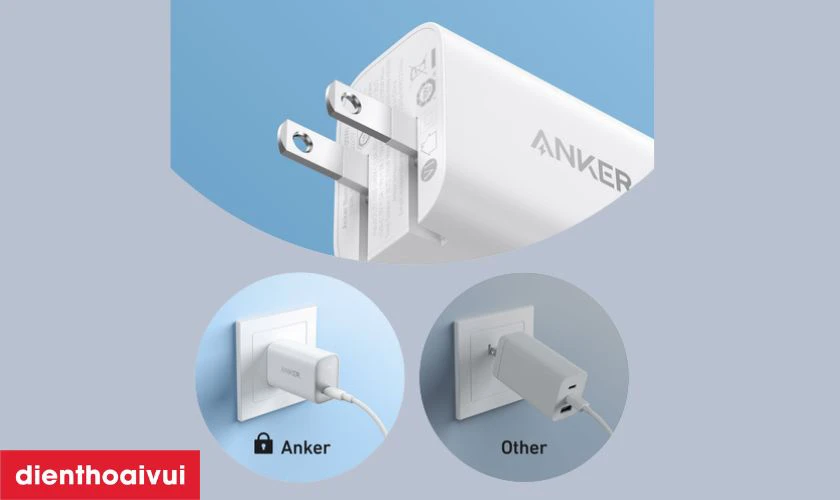 Thiết kế thân sạc không dễ rơi ra
