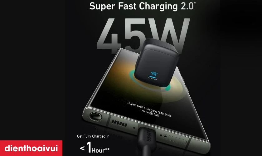 Điểm nổi bật của củ sạc Anker USB-C 313 Powerport 45W GAN A2643
