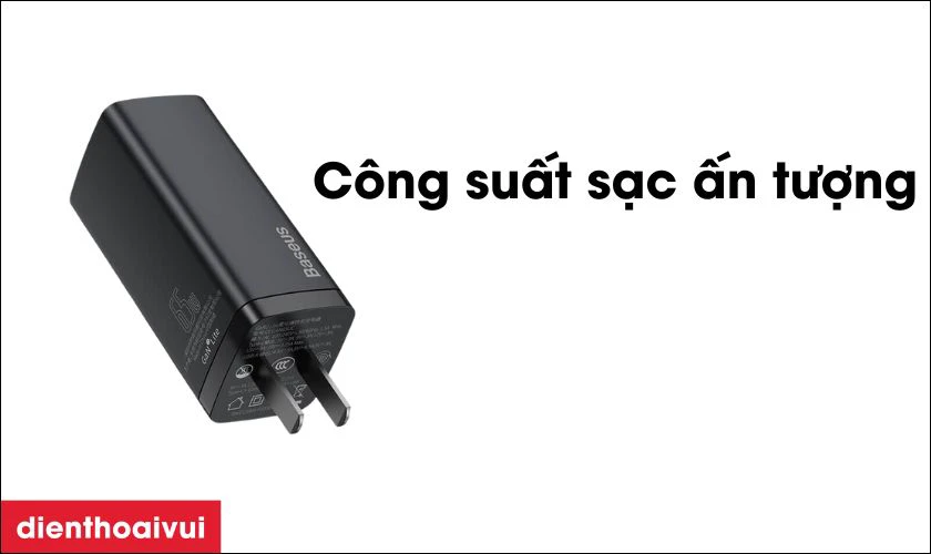 Đặc điểm của sạc Baseus Gan2 Lite USB-C + USB-A 65W