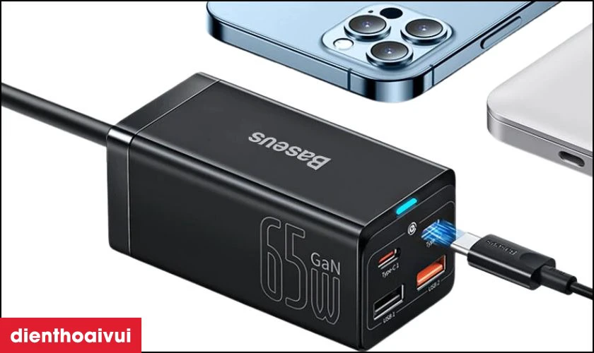 Đặc điểm nổi bật của sạc Baseus Gan3 Pro desktop 2C 2U 65W kèm cáp C C 100W 1M