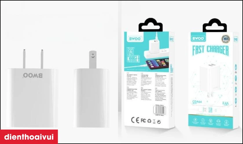 Lưu ý chọn và sử dụng Sạc BWOO 2 cổng USB-A kèm cáp Micro US CDA61V an toàn