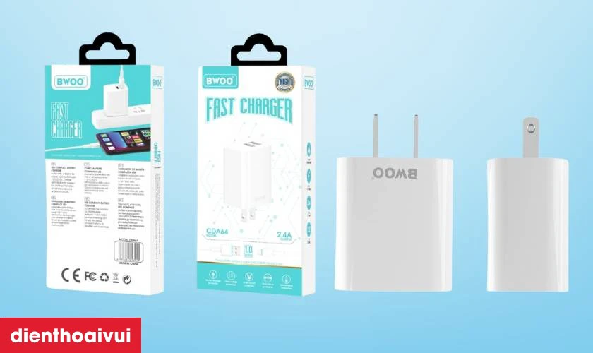 Lưu ý chọn và sử dụng sạc BWOO 2 cổng USB-A kèm cáp Micro US CDA64V an toàn