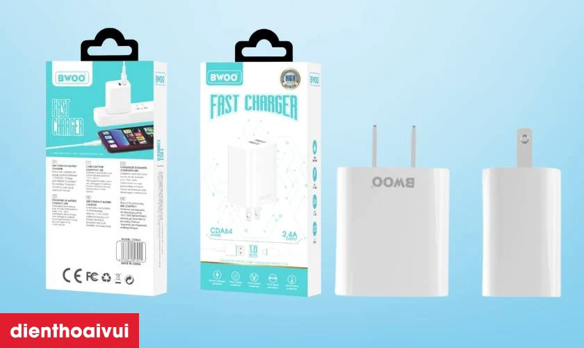 Lưu ý chọn và sử dụng sạc BWOO 2 cổng USB-A kèm cáp Type-C US CDA61C an toàn