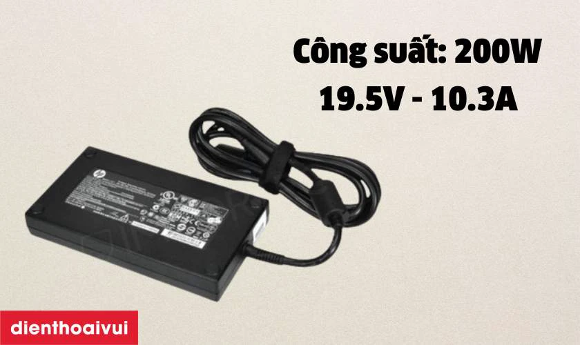 Thông tin chi tiết về sạc laptop HP 200W - Đầu kim nhỏ
