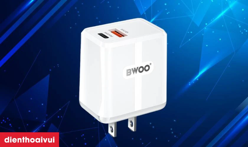 Điểm nổi bật của sạc nhanh BWOO 2 cổng (USB-A + USB-C) 20W US CDA178
