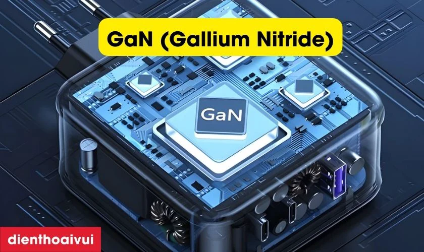 Sạc nhanh Mini Trusmi PD 65w Gan 1A+2C kèm cáp Type-C to Type-C dùng công nghệ GaN