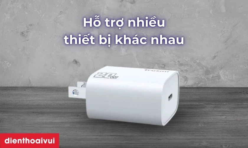 Sạc nhanh Trusmi 1C PD 20w (US) CH08 hỗ trợ nhiều thiết bị