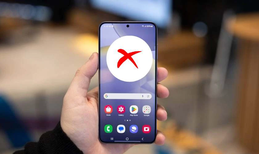 Sạc pin hiện dấu X Samsung là sao
